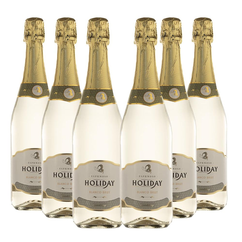 KIT 6 ESPUMANTES ESPANHOIS HOLIDAY BRUT